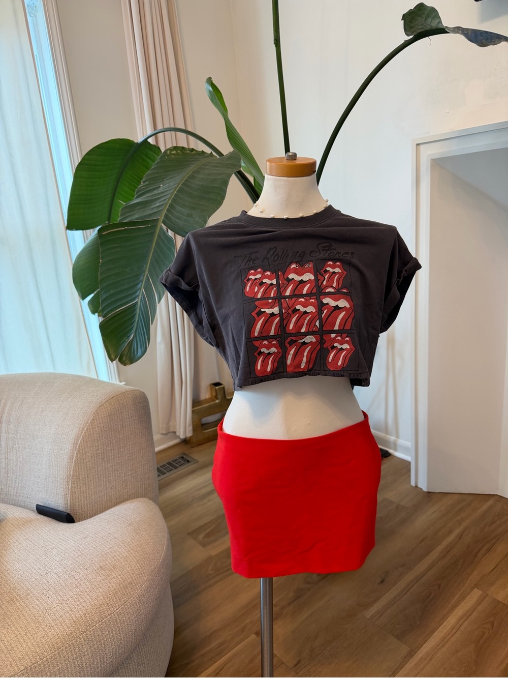 Forever 21 Red Mini Skirt - Solid Bodycon